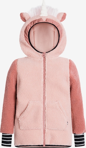 WeeDo Fleece jas 'UNIDO' in Roze: voorkant
