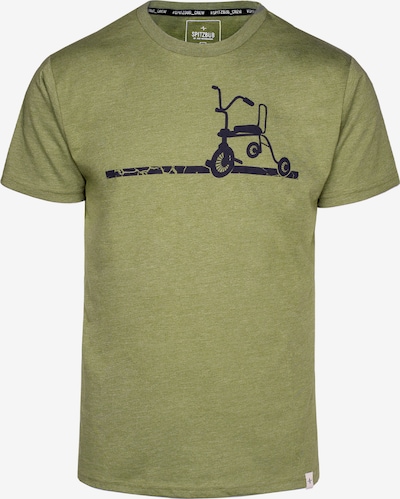 SPITZBUB T-Shirt 'Erich' in grün / schwarz, Produktansicht
