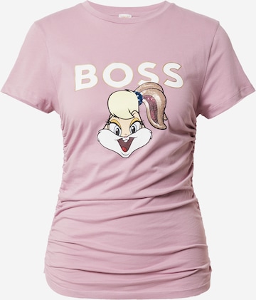 BOSS Black T-Shirt 'Ecabi' in Pink: predná strana