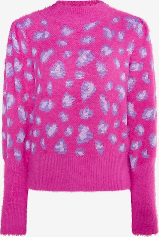 Pullover 'Mioki' di faina in rosa: frontale