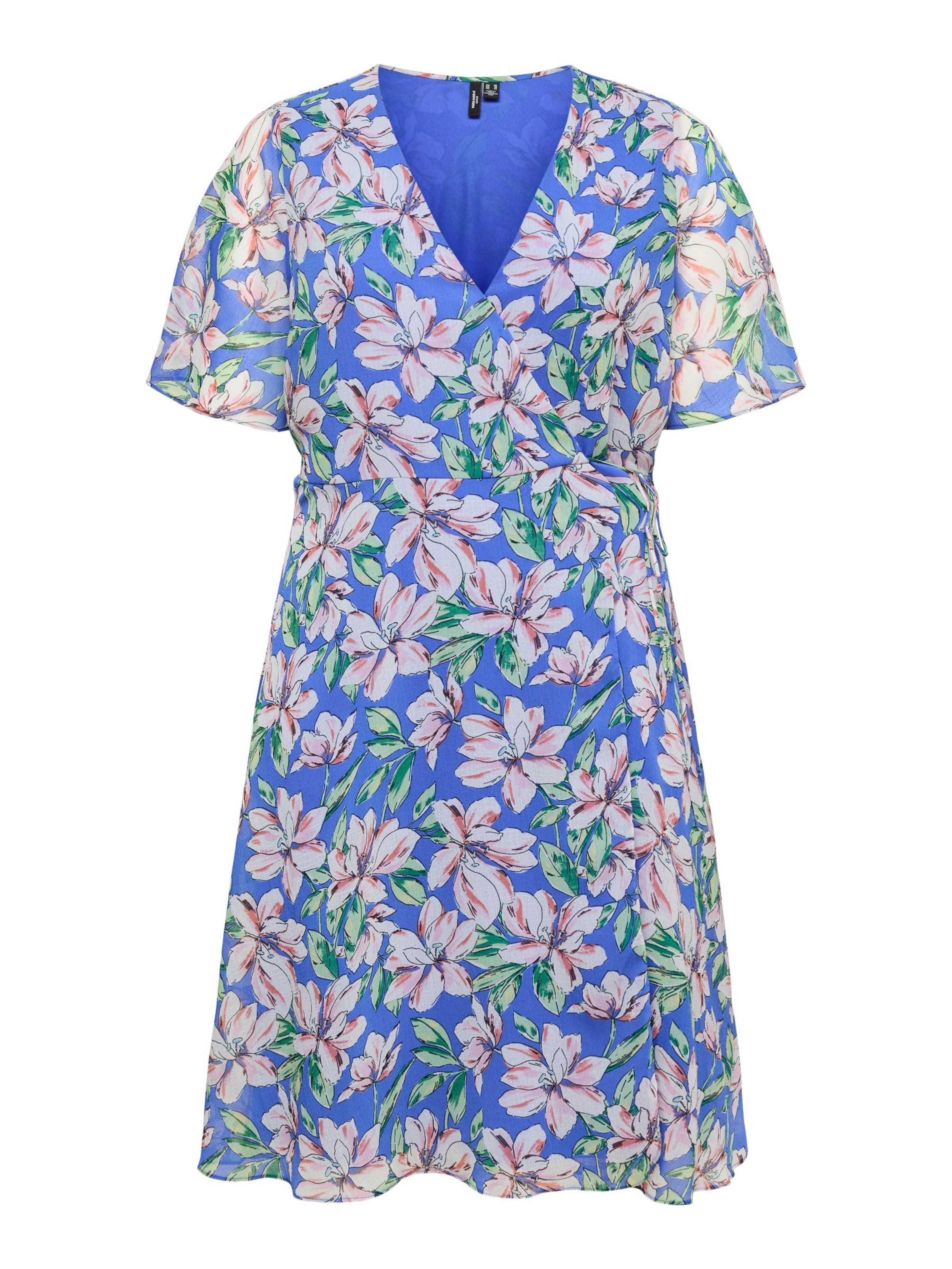 Robe 'VMCZille' Vero Moda Curve en bleu : devant