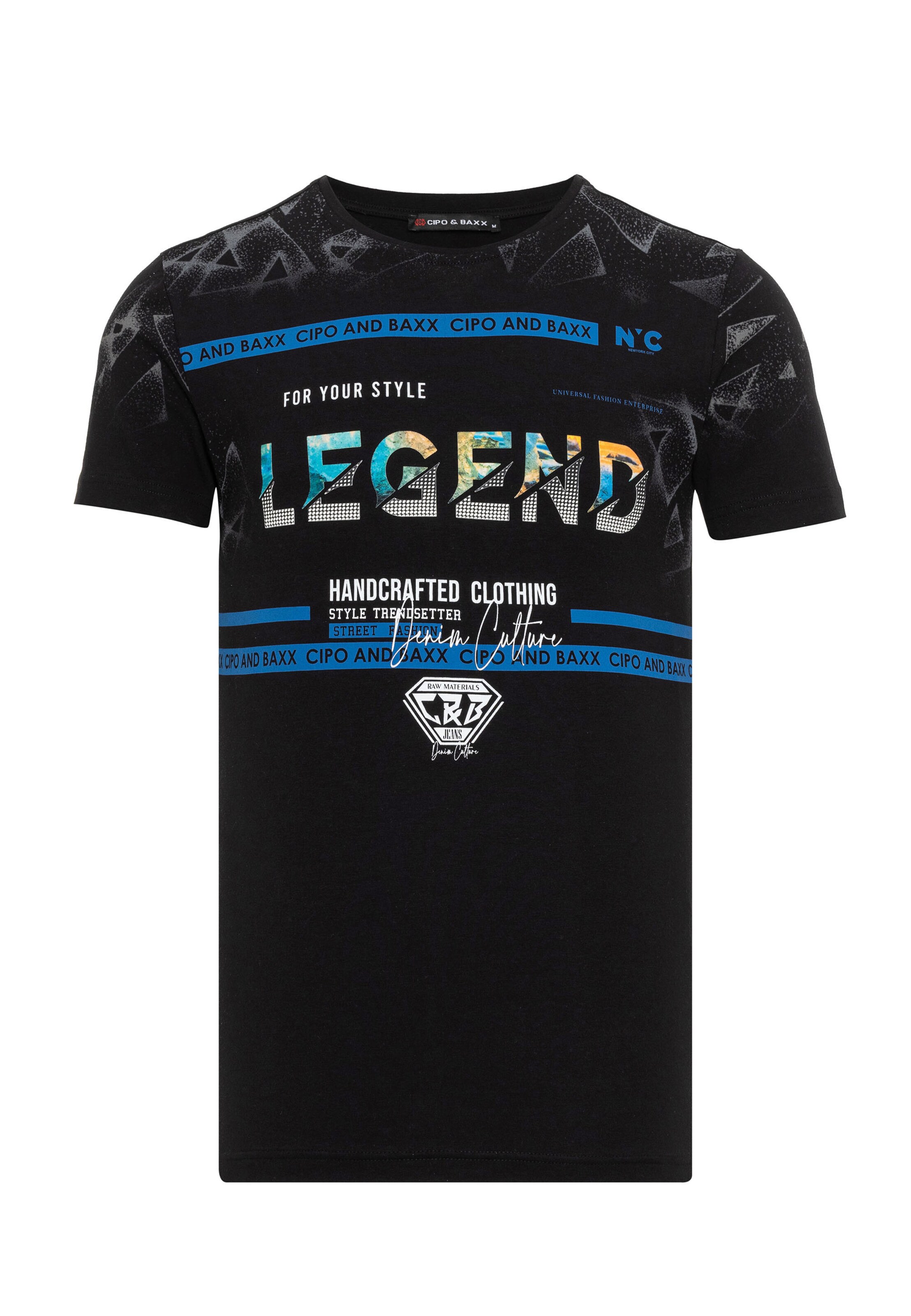 CIPO & BAXX Shirt in Blue / Black, Item view