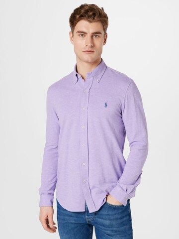 Polo Ralph Lauren Slim fit Koszula w kolorze fioletowy: przód