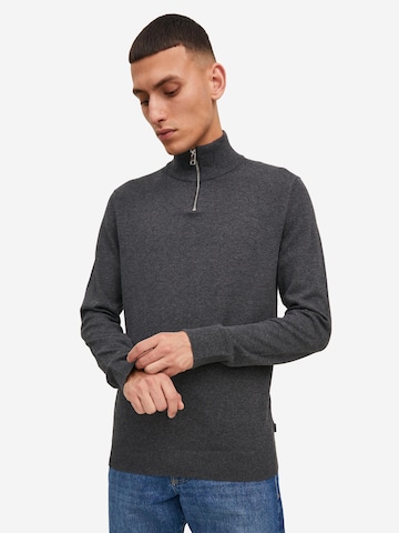 JACK & JONES Pullover 'Emil Knit'‌‌‌‌‌‌ in Grau