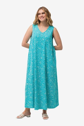 Ulla Popken Summer Dress in Blue: front