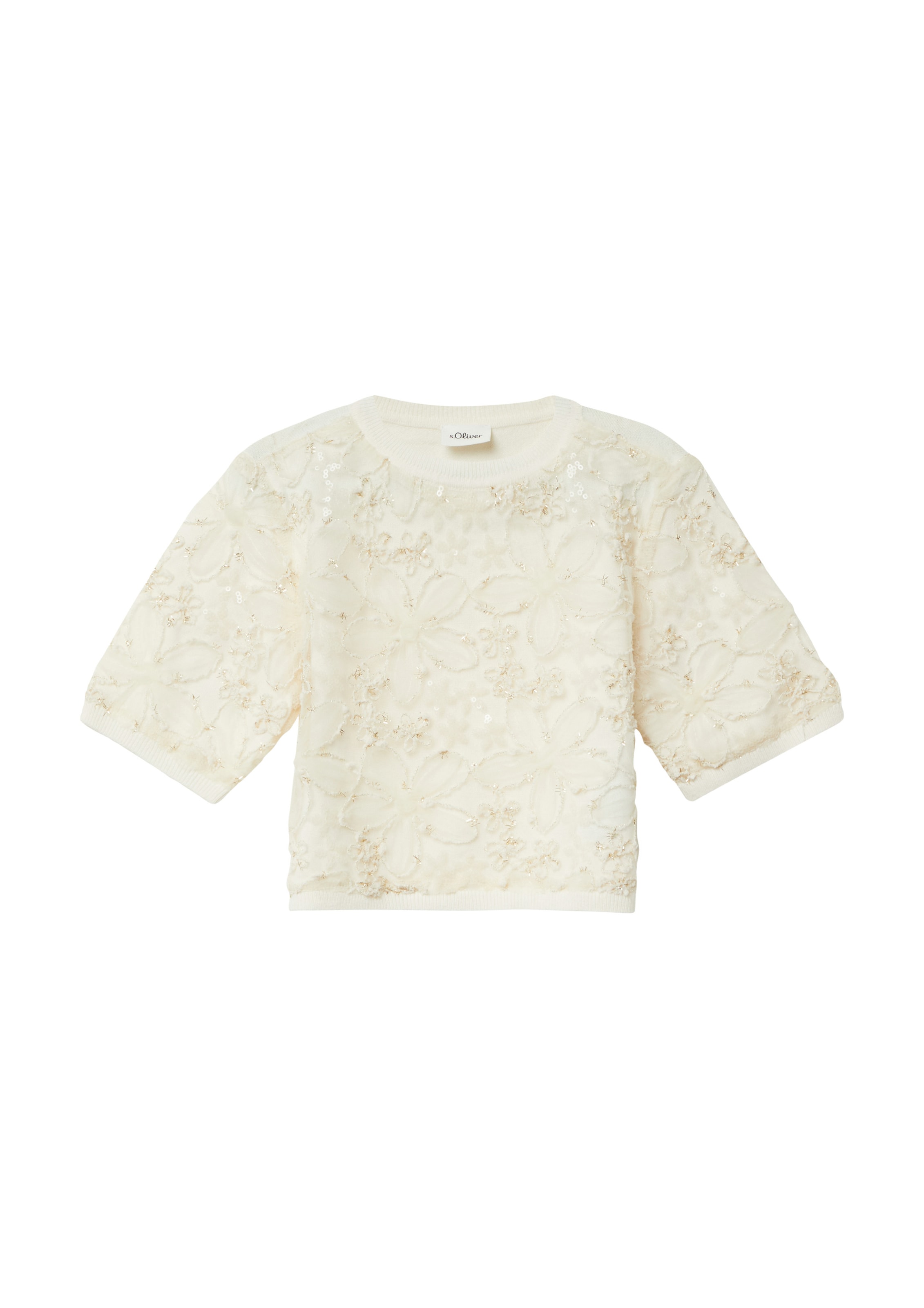 s.Oliver Trui in Beige: voorkant