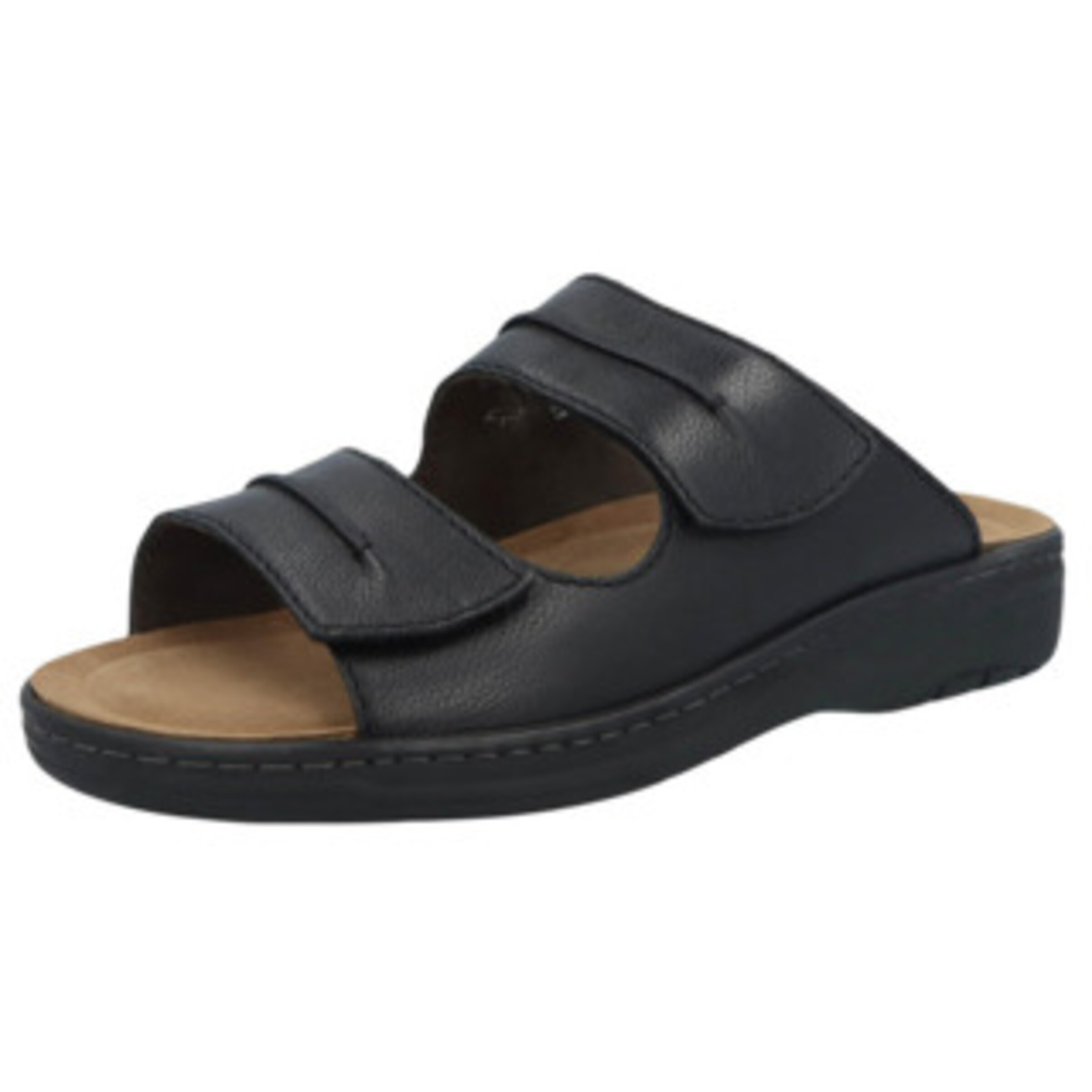 SOLIDUS Pantolette in Schwarz: Vorderseite