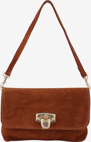 Brise Clutch 'Alessa Wild Leather' in Bruin: voorkant