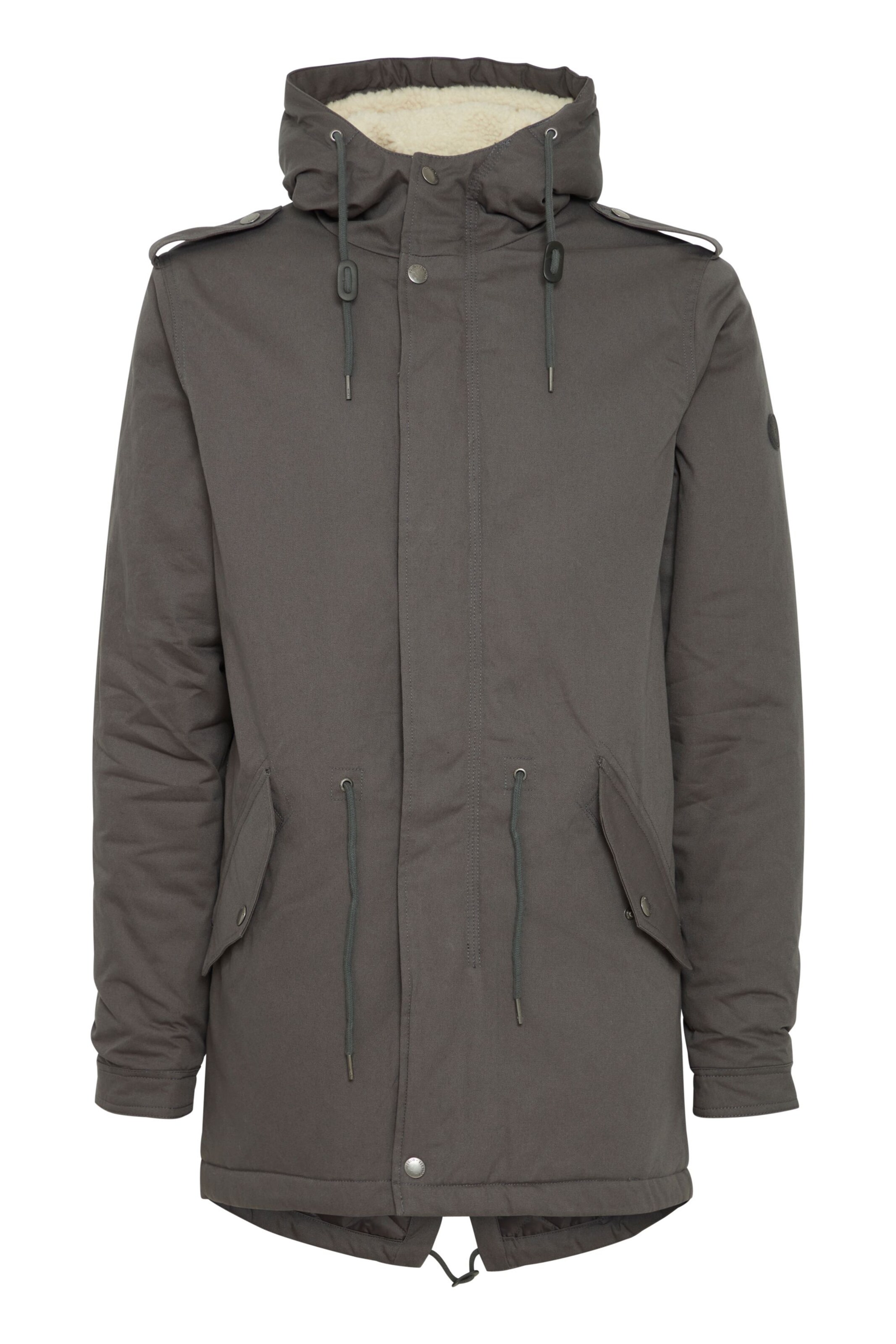 !Solid Winter parka 'Darnell' in Grey: front