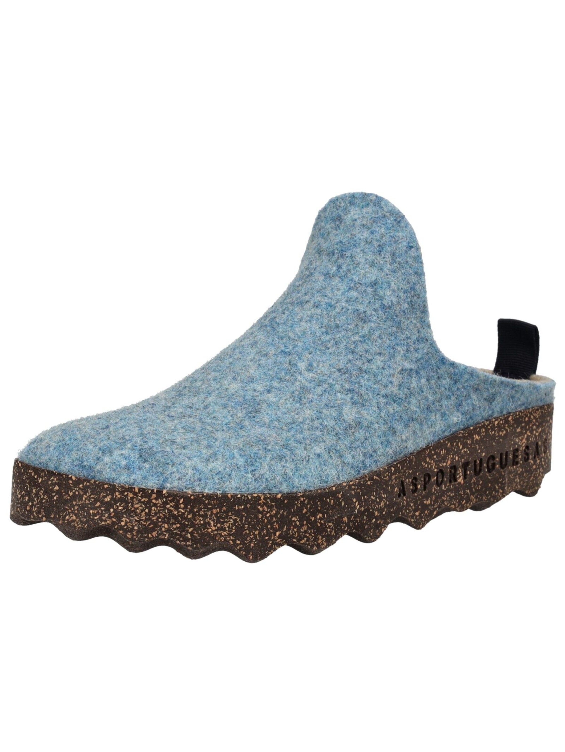 Asportuguesas Hausschuh in Blau: Vorderseite