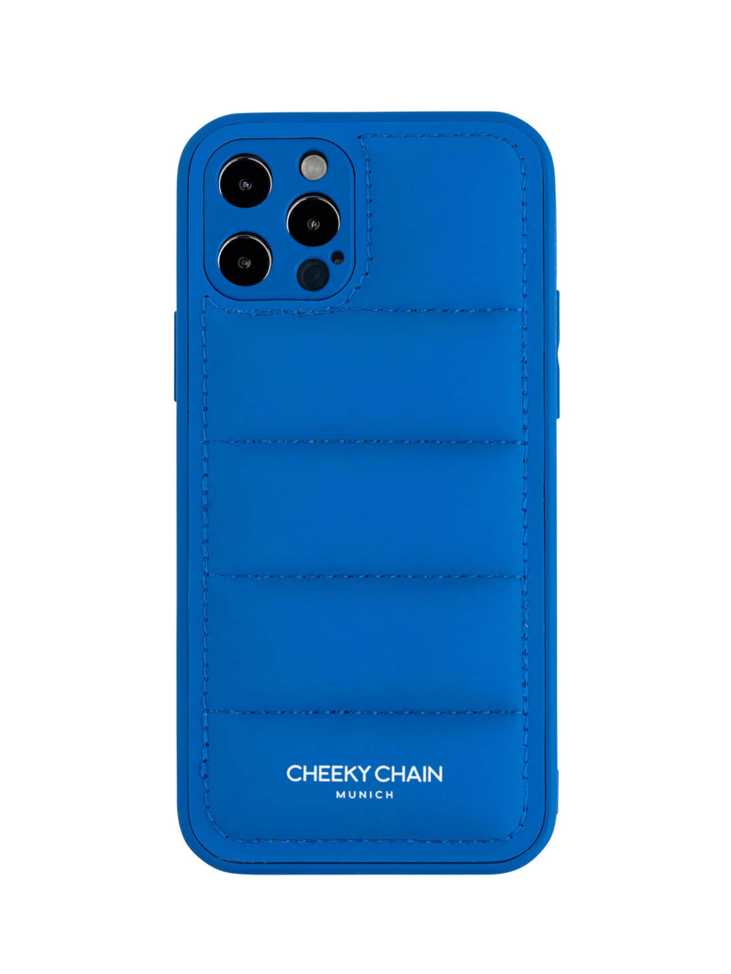 Cheeky Chain Munich Smartphonehülle 'iPhone 12 Pro' in Blau: Vorderseite