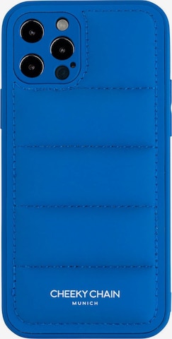 Protection pour Smartphone 'iPhone 12 Pro Max' Cheeky Chain Munich en bleu : devant