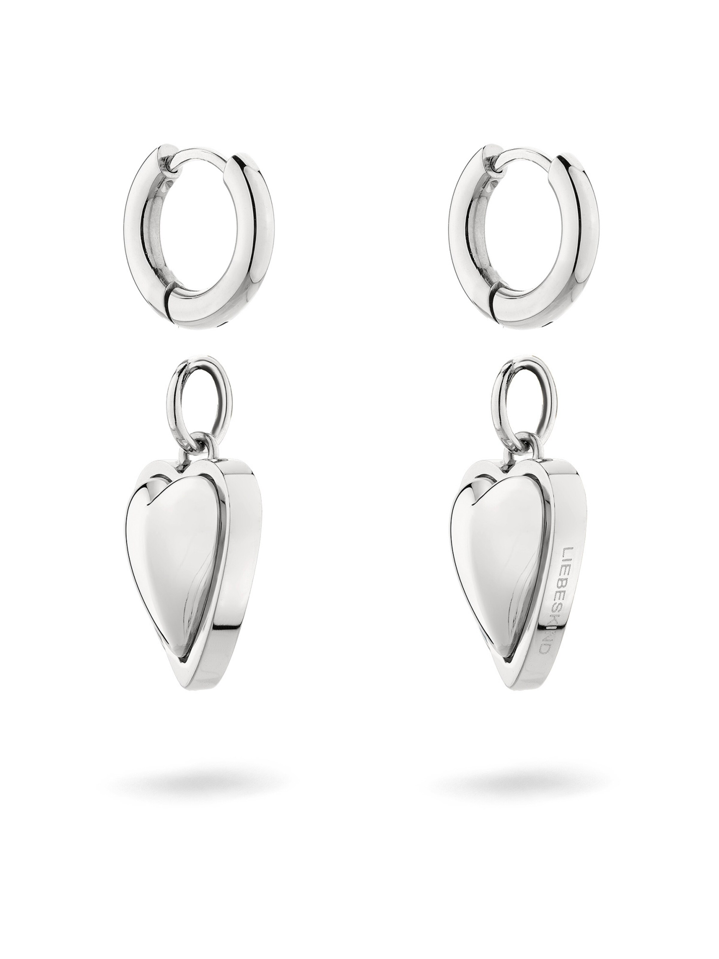 Liebeskind Berlin Earrings 'Heart' in Silver