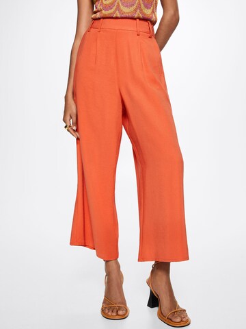 MANGO Loose fit Pleat-Front Pants 'Bosco-H' in Red: front