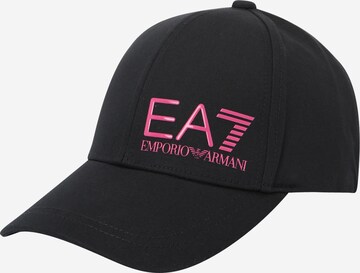 Șapcă de la EA7 Emporio Armani pe negru: față