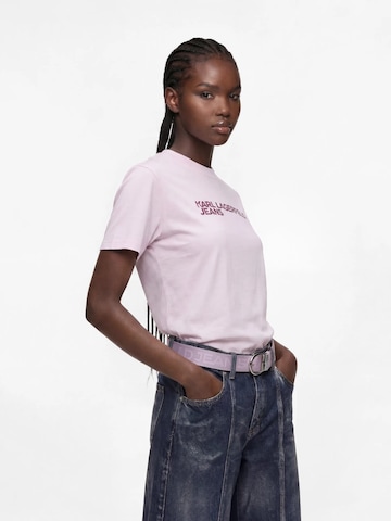 KARL LAGERFELD JEANS Тениска в лилав: отпред