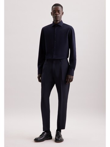 SEIDENSTICKER Slim Fit Businesshemd 'Schwarze Rose' in Blau