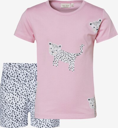 myToys COLLECTION Schlafanzug in navy / pink / weiß / offwhite, Produktansicht