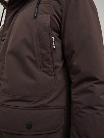 JACK & JONES Winter parka 'Winner' in Brown