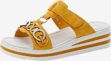 Rieker - Zapatos abiertos en amarillo: frente