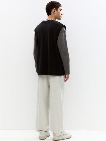 Pull&Bear Loosefit Bukser 'STWD' i hvid
