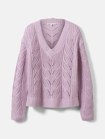 TOM TAILOR DENIM Sweater in Purple: front