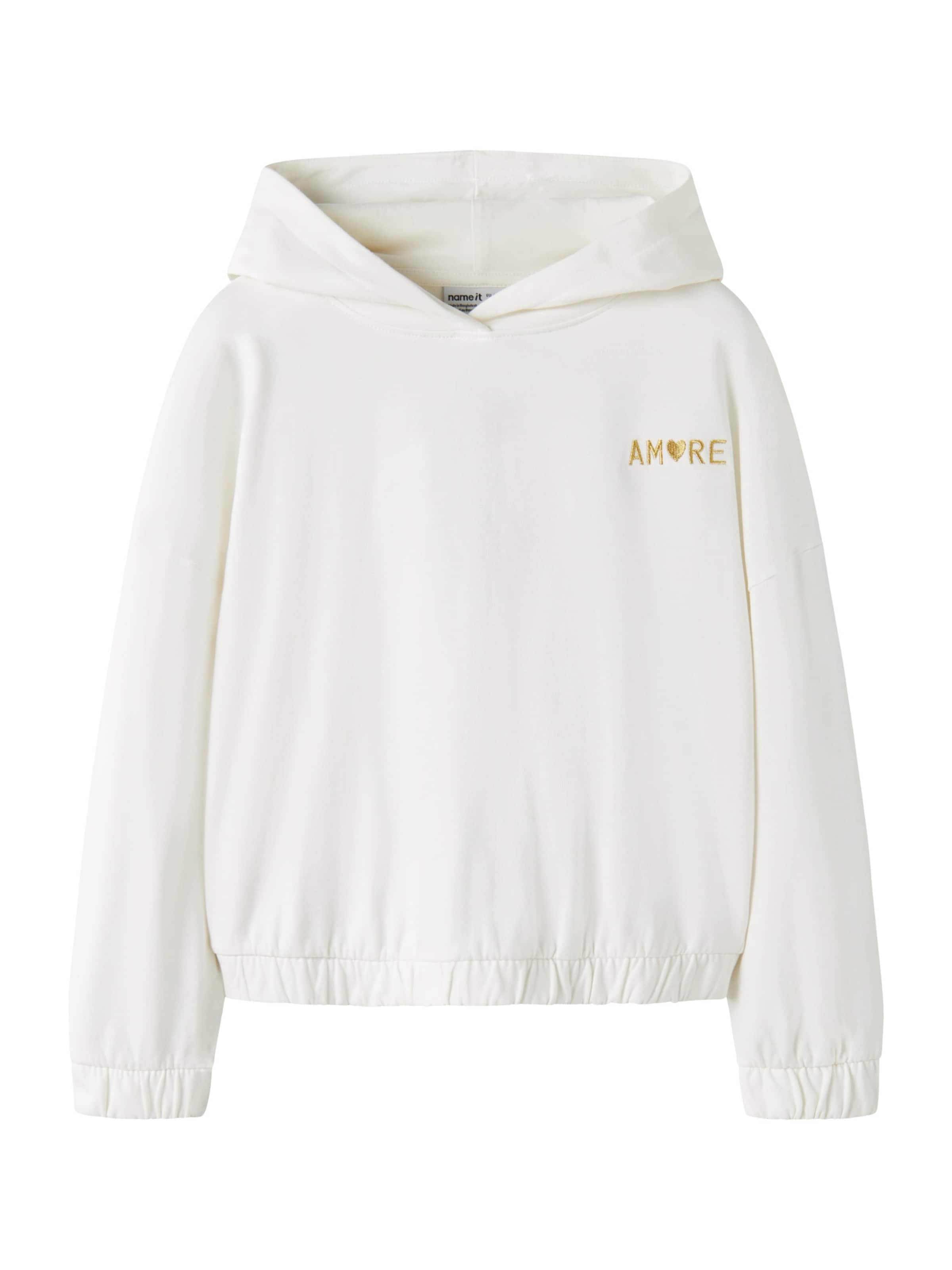 Felpa 'NKFOLILINE' di NAME IT in bianco: frontale