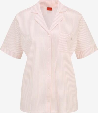 s.Oliver Pajama shirt in Apricot / White, Item view