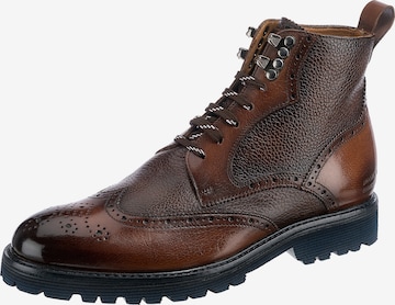 MELVIN & HAMILTON Lace-Up Boots 'Trevor' in Brown: front