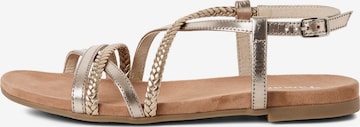 Tamaris Sandalen met riem in Beige: voorkant