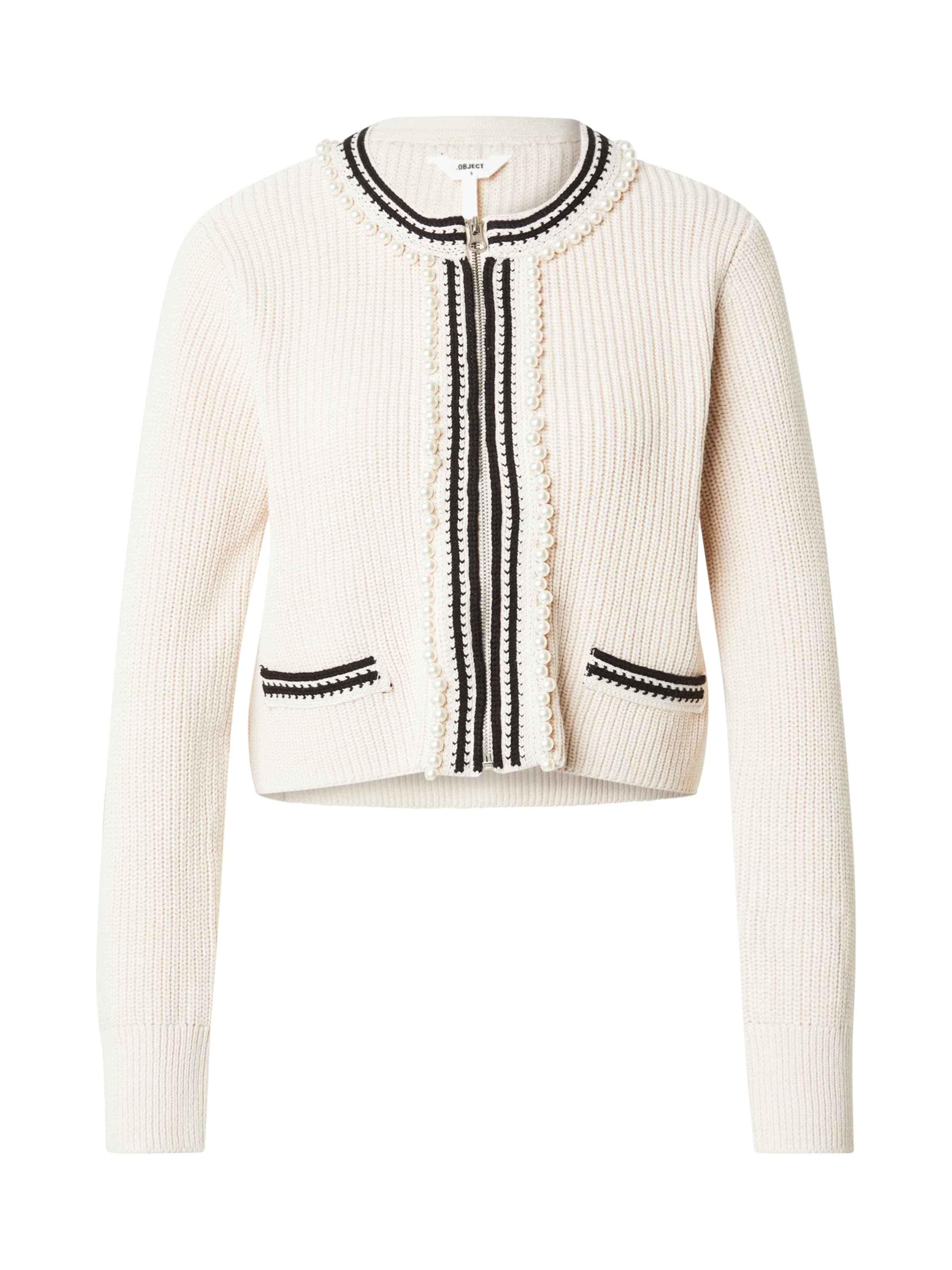 OBJECT Kardigán 'OBJPERLA' - Béžová: predná strana