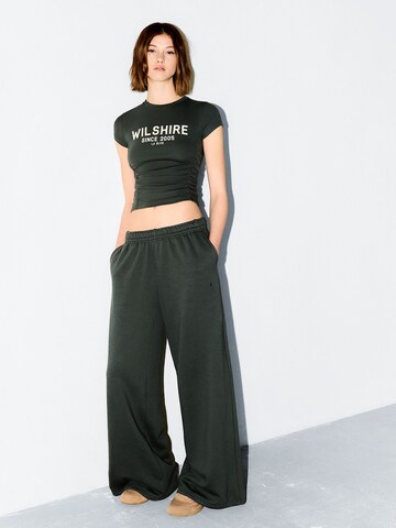 Bershka T-Shirt in Grün