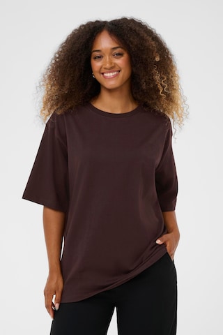 Cream Shirt 'Okina' in Brown: front