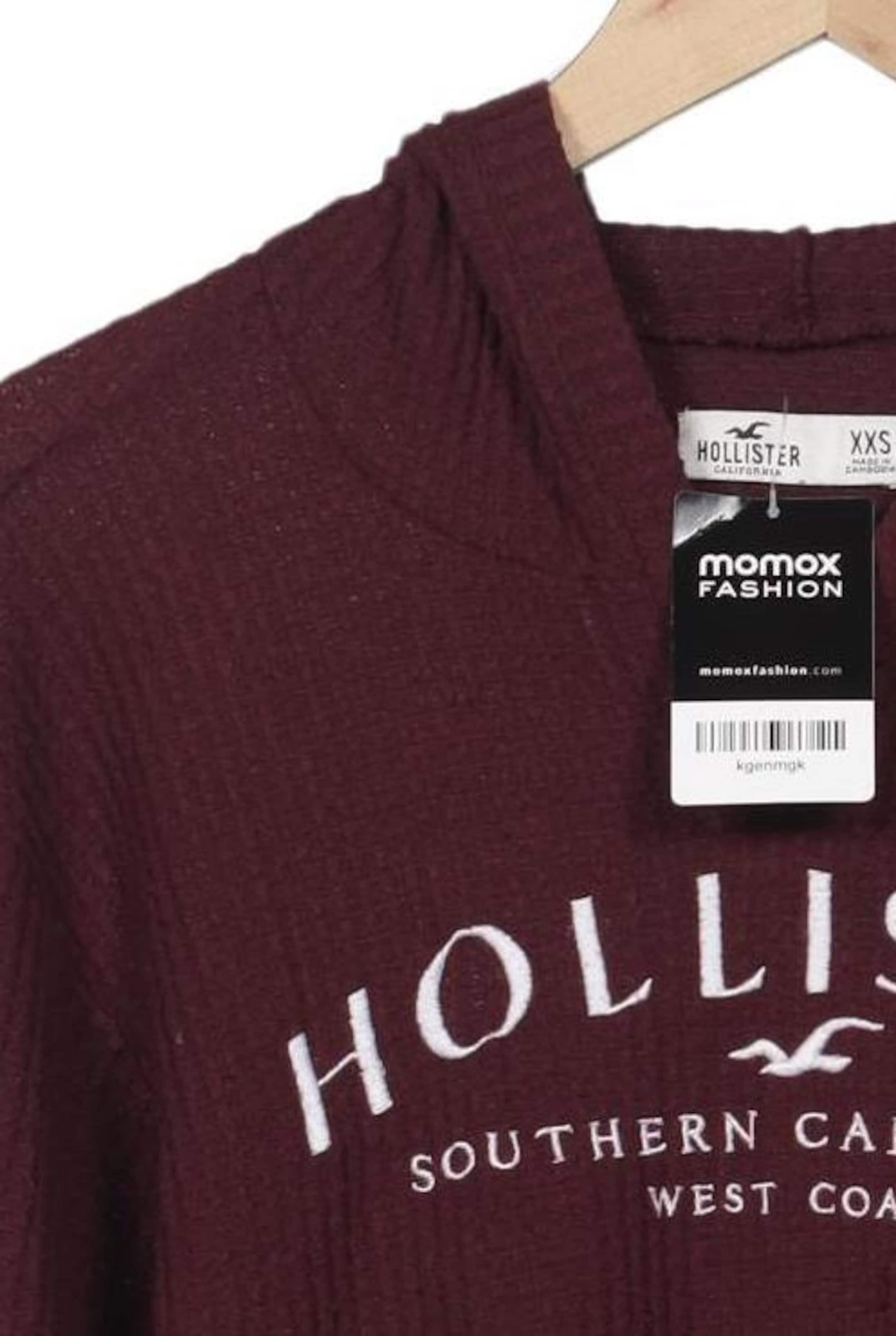 HOLLISTER Sweatshirt & Zip-Up Hoodie in XXS in Red