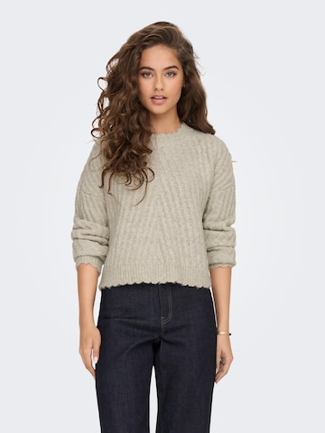 ONLY Sweater 'NEW' in Grey: front