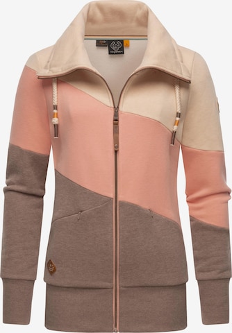 Ragwear Zip-Up Hoodie 'Rumika' in Beige: front