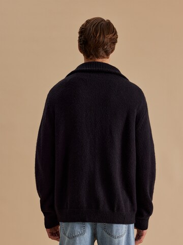 DAN FOX APPAREL Knit cardigan 'John' in Black