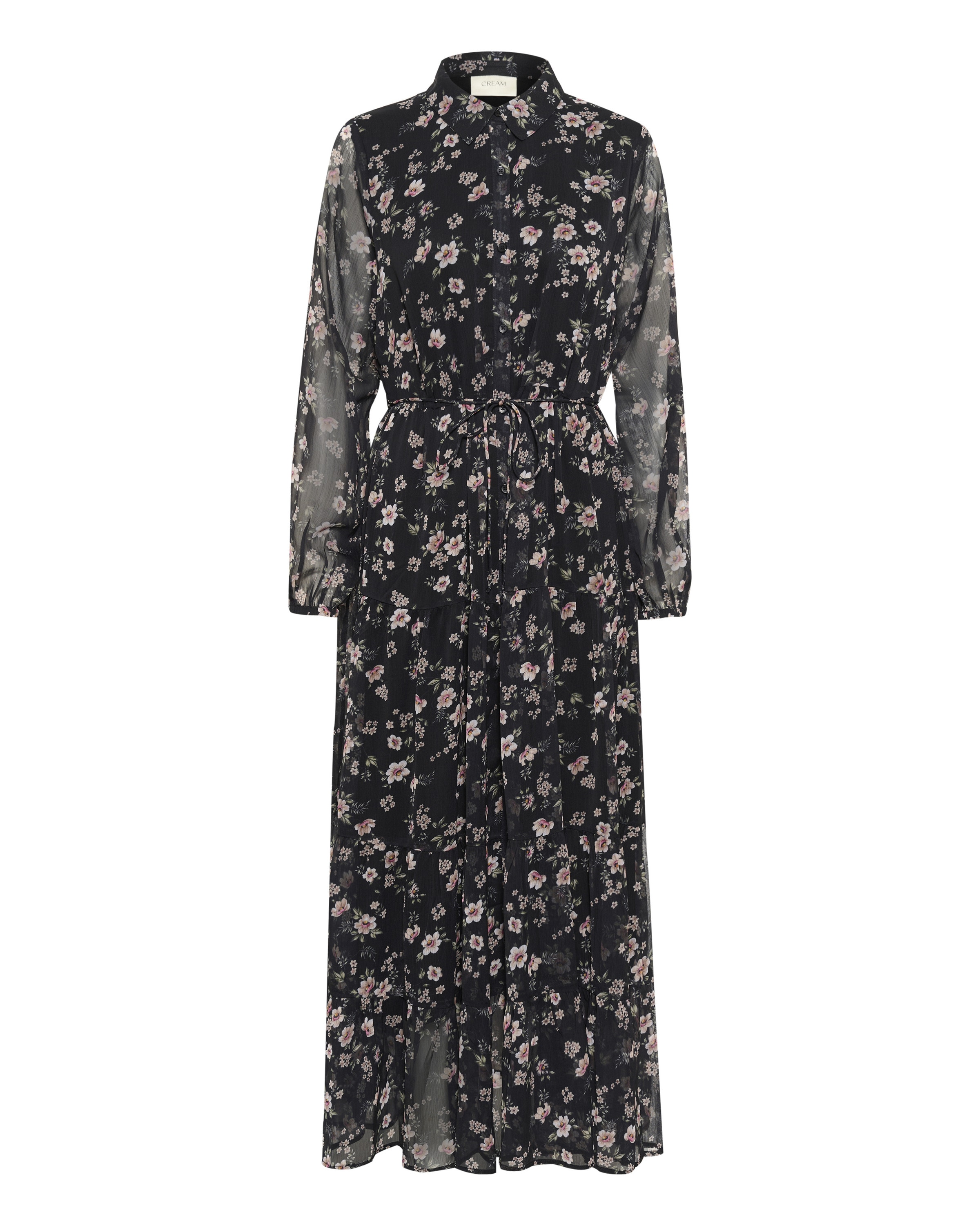 Robe-chemise 'Yuna' Cream en noir : devant