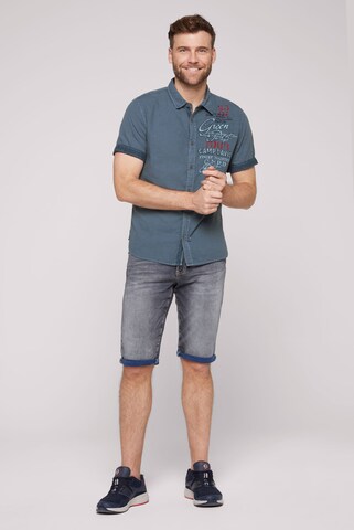 CAMP DAVID - Regular Fit Camisa 'Cinque Terre' em azul