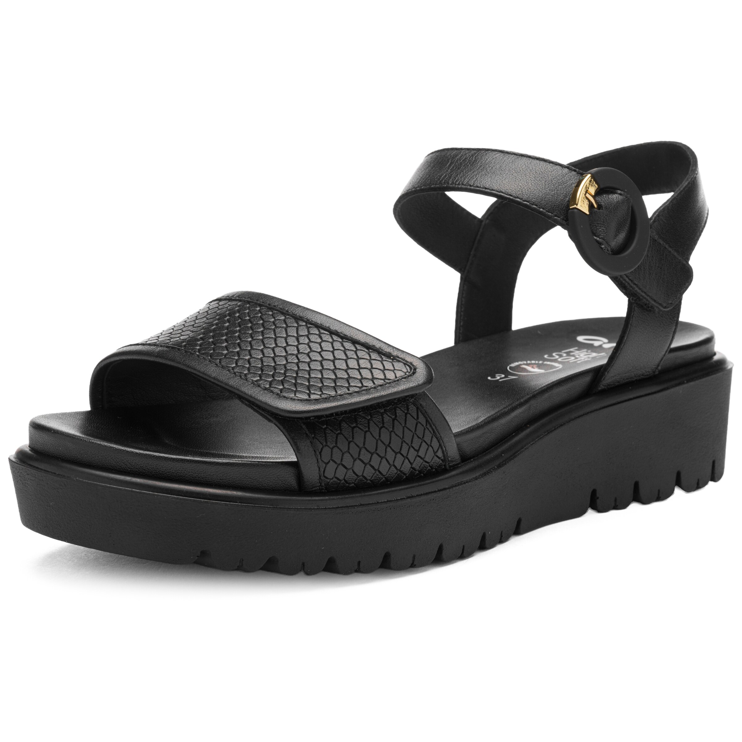 ARA Strap Sandals in Black: front