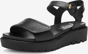 ARA Strap Sandals in Black: front