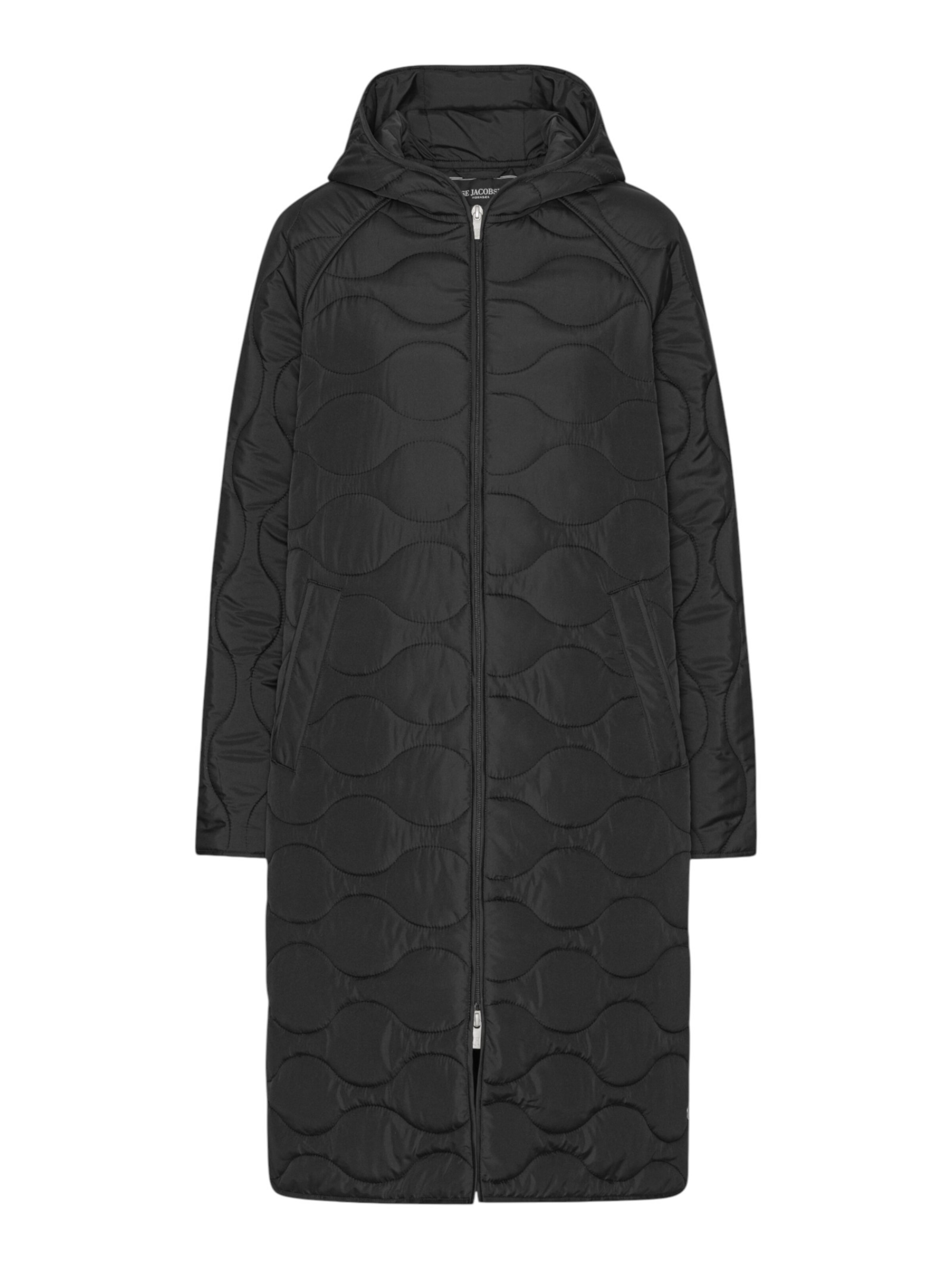 ILSE JACOBSEN Between-seasons coat 'QUILTED08' in Black: front
