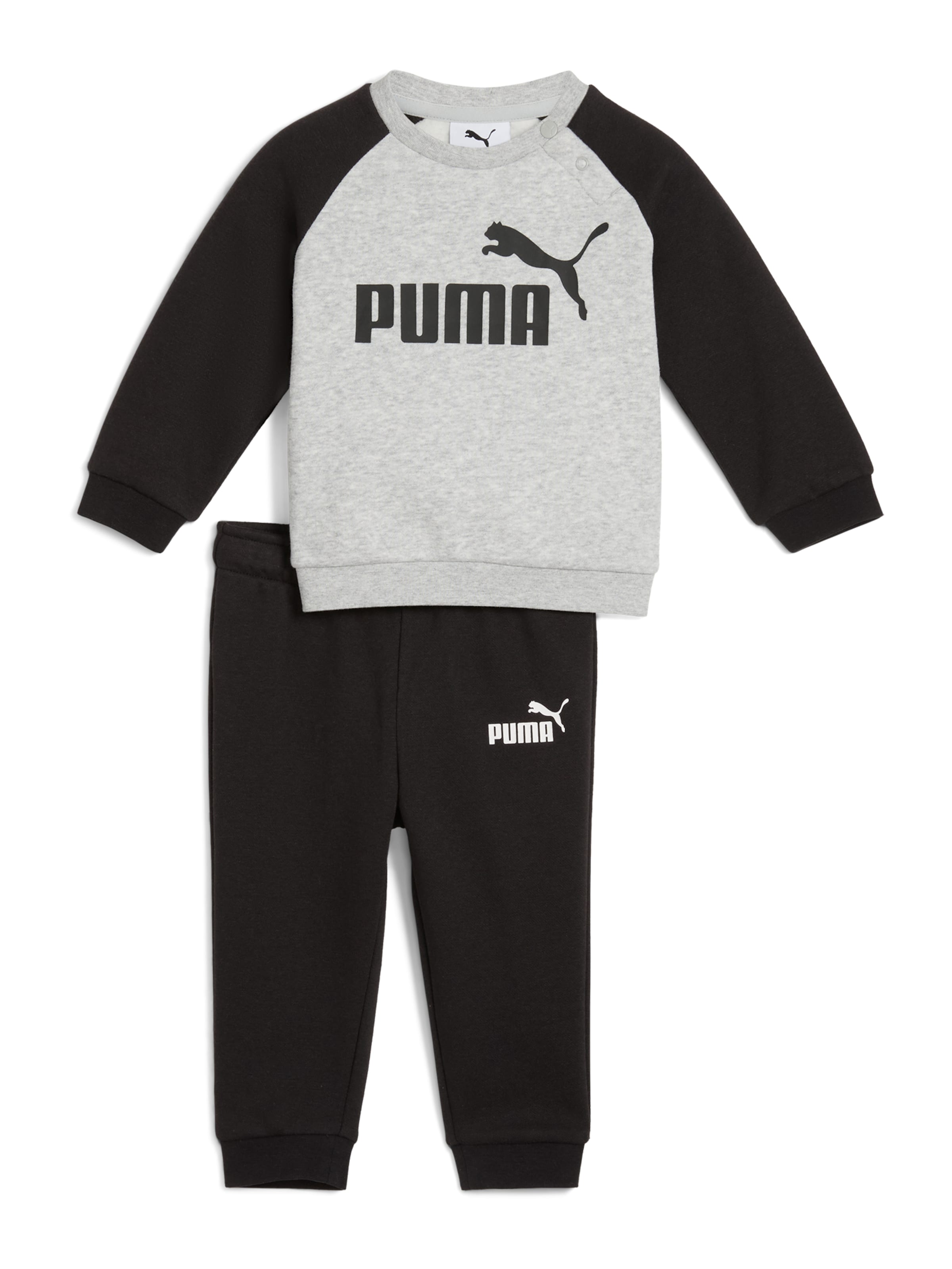 PUMA Костюм для бега 'Essentials' в Черный: спереди