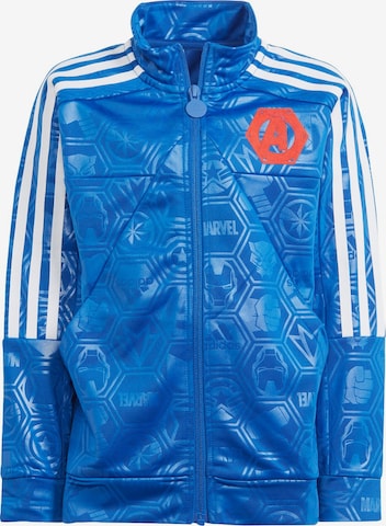 ADIDAS SPORTSWEAR Athletic Jacket 'Adidas x Marvel Avengers' in Blue: front