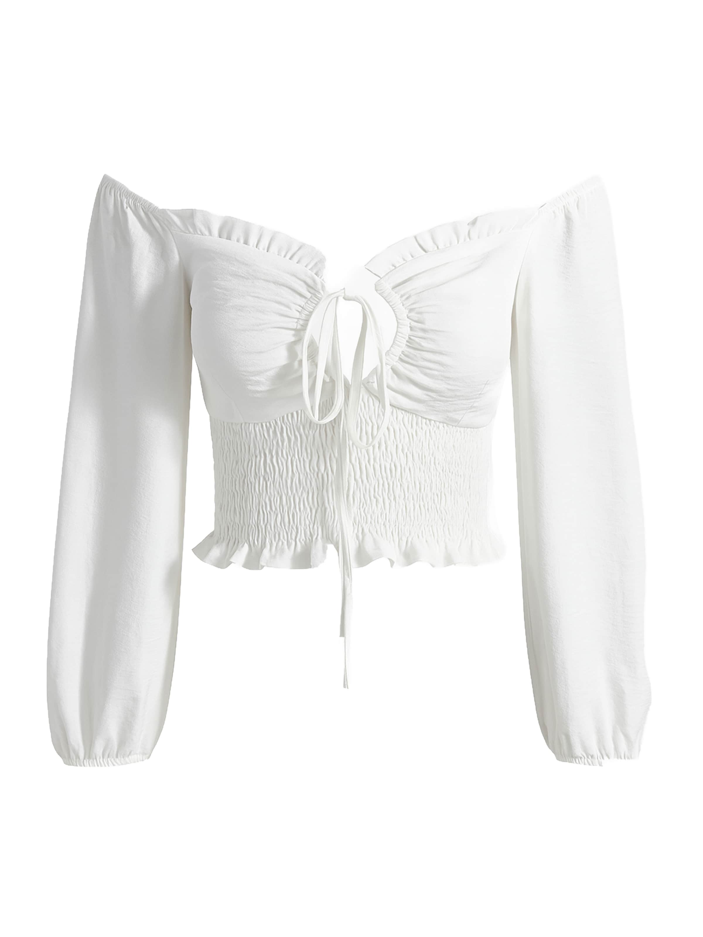 Chemisier Elara en blanc : devant