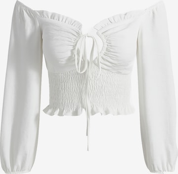 Chemisier Elara en blanc : devant