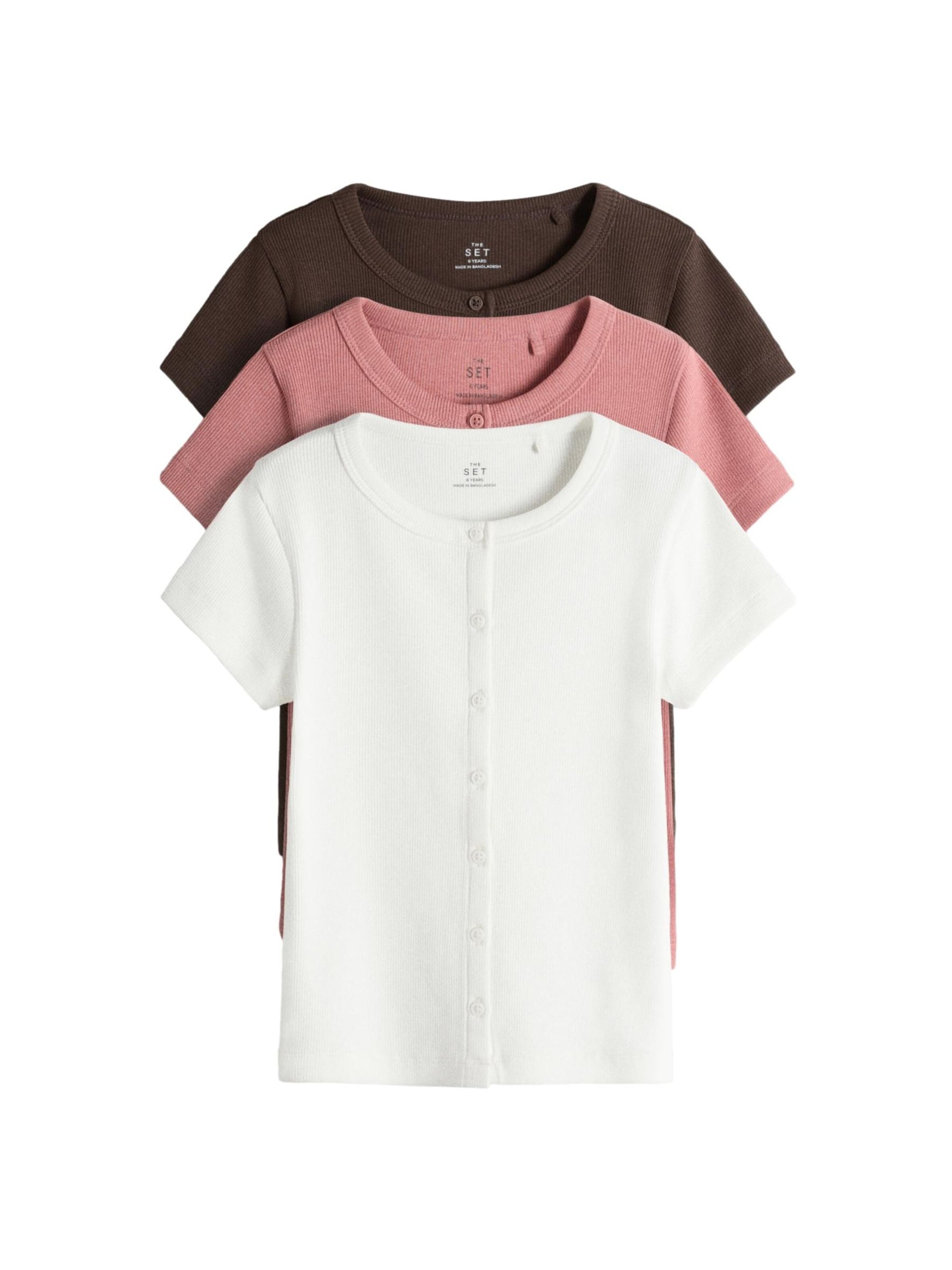 The Set Gebreid vest in Bruin: voorkant