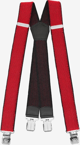 Fabio Farini Hosenträger 'X Form' in Rot: Vorderseite