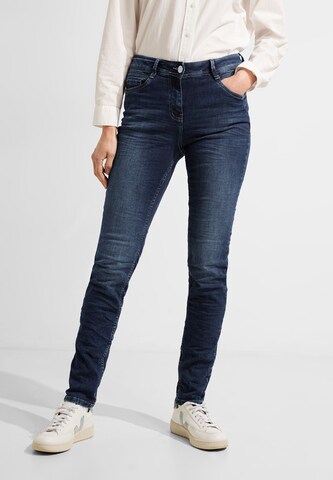 CECIL Slimfit Jeans in Blauw: voorkant