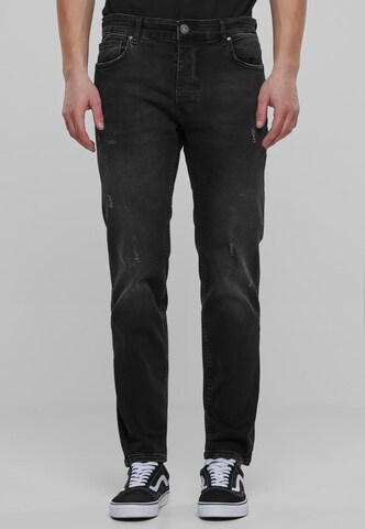 2Y Premium Slim fit Jeans in Black: front